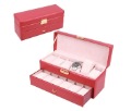 2 Layers Leather Red Watch Box