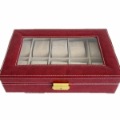 Leather Watch Box Red Men's Jewelry