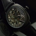 Men's Elegant Black Spring Swiss Wrist Leather Strap Watches