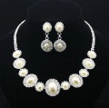 Fashion White Alloy Crystal Bridal Wedding Jewelry Set