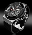 Black Leather Band Round Shape Men's Watches