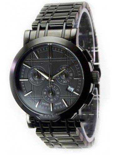 Black Auto Date Round Dial Men's Watch