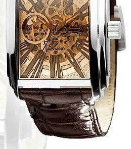 Square Shape Brown Leather Strap Men's Chronograph Luxury Watches