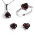 New Design Fashion Silver Natural Gemstone Jewelry Set