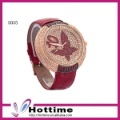 Superior Leather Trap Czech Diamond Waterproof Elegant Fashion Watch