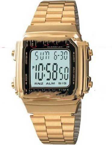 Golden Square Shape Dial Date Display Fashion Watches