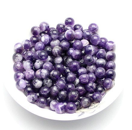 Polished Natural Amethyst Semi-precious Stone Beads