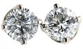 Diamond Round Studs All Natural Earrings