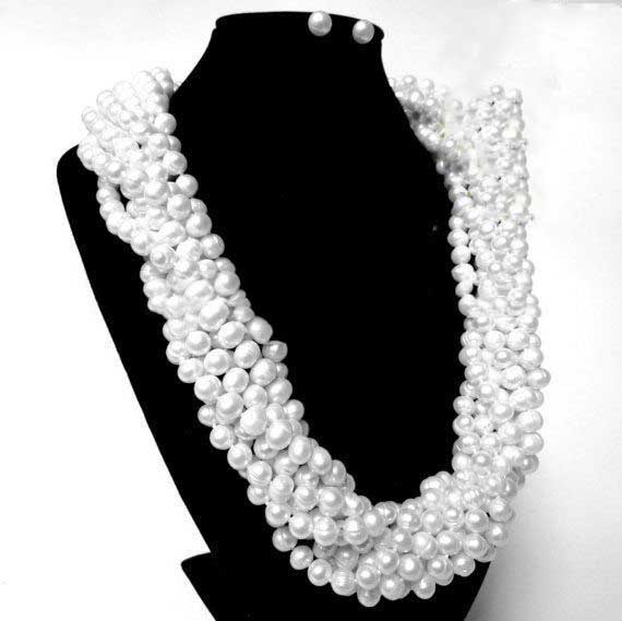 Grape Shape White Anniversary Engagement Pearl Jewelry