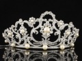 Pearl Tiara Crown Oval Shape Platinum Jewelry