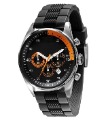 Black Silicone Strap Stainless Steel Sport Watches