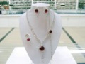 Anniversary & Gift & Party Zircon Red Gem Platinum Jewelry