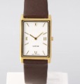 Brown Band Rectangular Shape Dial Water Resistant Women's Watches
