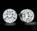Luxury Gogeous Certified Round Diamond Stud Earrings