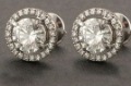 Beautiful Elegant Diamond White Gold Earrings