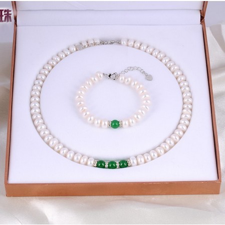 Fashion Pearl Gougeous Charming Fine Freshwater Jewelry Set