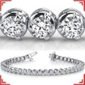 Round Shape Beaded Bracelets Silver Platinum Jewelry