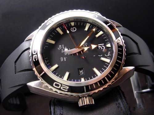 Black Rubber Band Auto Date Men's Watches