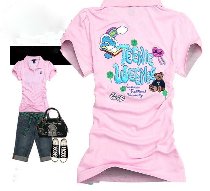 Pink 100% Cotton Short Sleeve Women's T-Shirts
