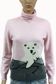 New Women's Knitted Pure Cashmere High Neck Sweater