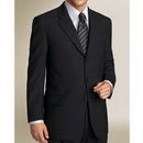 Wool / Polyester Anti-Static Black Groom Suits