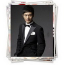 Cotton & Polyester Black With Three Buttons Groom Tuxedos