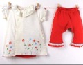 Red & White Short Sleeve Cotton Children Sleepwear