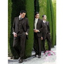 Black Long Sleeve Broad Shoulders Groom Tuxedos
