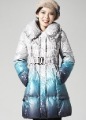 Women's Long Down Feather Winter Gradient Color Clothing