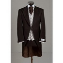Dark Red With Button Wool & Cotton Groom Tuxedos