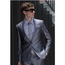 Polyester & Cotton Anti-Shrink Anti-Static Gray Groom Suits