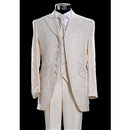 Six Buttons Long Sleeve Broad Shoulders Groom Tuxedos