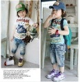 Children's Fashion Personality Pure Cotton Big Shoes Short-sleeved T-shirt