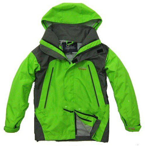 Windproof Green Nylon & Polyester Children's Jackets