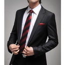 100% Cotton Pure Black One Button Groom Tuxedos