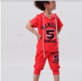 Children's Ccartoon Panda Summer Sport Pure Cotton Clothing Sets