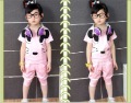 Children's Fashion Sweet Pink Short-sleeved Clothing Sets