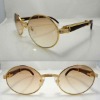 Wooden Frame Original Authentic Light Golden Sunglasses