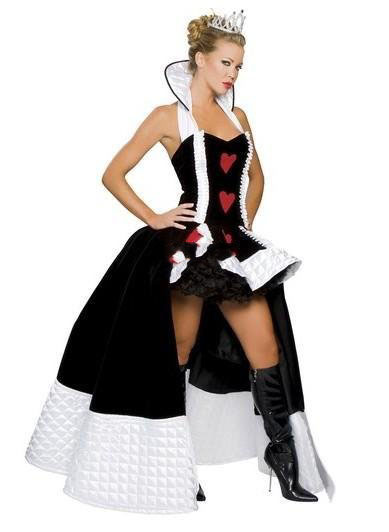 White & Black Ankle-length Spandex & Polyester Sexy Adult Halloween