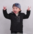 Polyester / Cotton Black Long Sleeve Baby Jackets & Coats