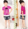 Red & Blue Short Sleeve With Cartoon Images Baby Shirts & Tops