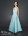 Baby Straps Sleeveless Blue Flower Holiday Birthday Dress