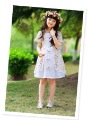 White & Pink With Ribbons Short Sleeve Baby Skirts