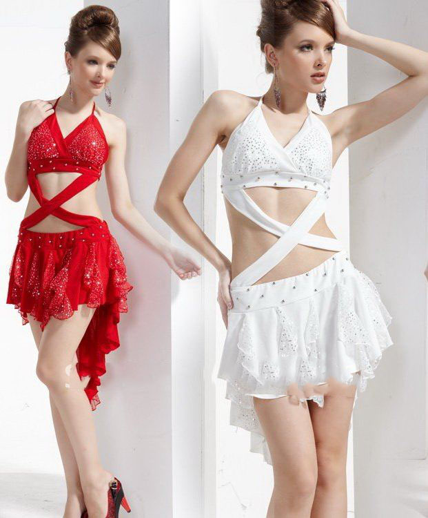 Sleeveless Beaded Spandex & Polyester Sexy Costumes