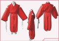 Red Long Sleeve Cotton & Spandex Sex Cosplay Costume