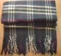 Wool With Tassel Black & Ivory Scarves