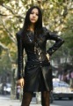 Black Long Sleeve Leather Sexy Jacket