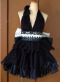 Black Polyester & Spandax With Ribbons Anime Costumes