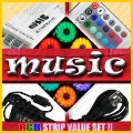 Music LED Controller & Power Supply & 5M RGB LED STRIPS