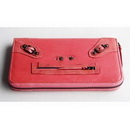 Pink With Zipper Rectangular Shape Wallets